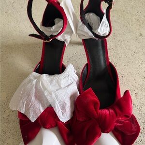 H&M Red Bow Heels